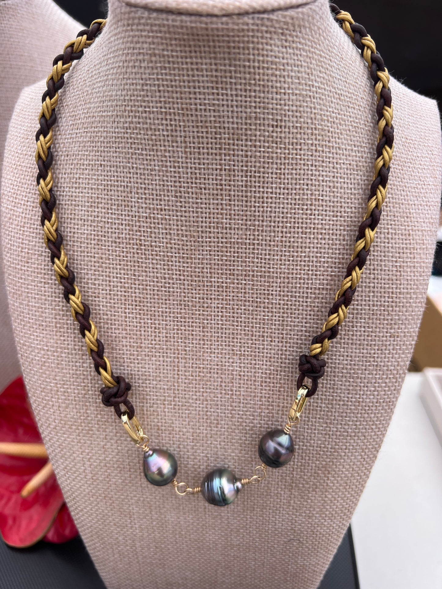 Trio Large Baroque Tahitian pearls set