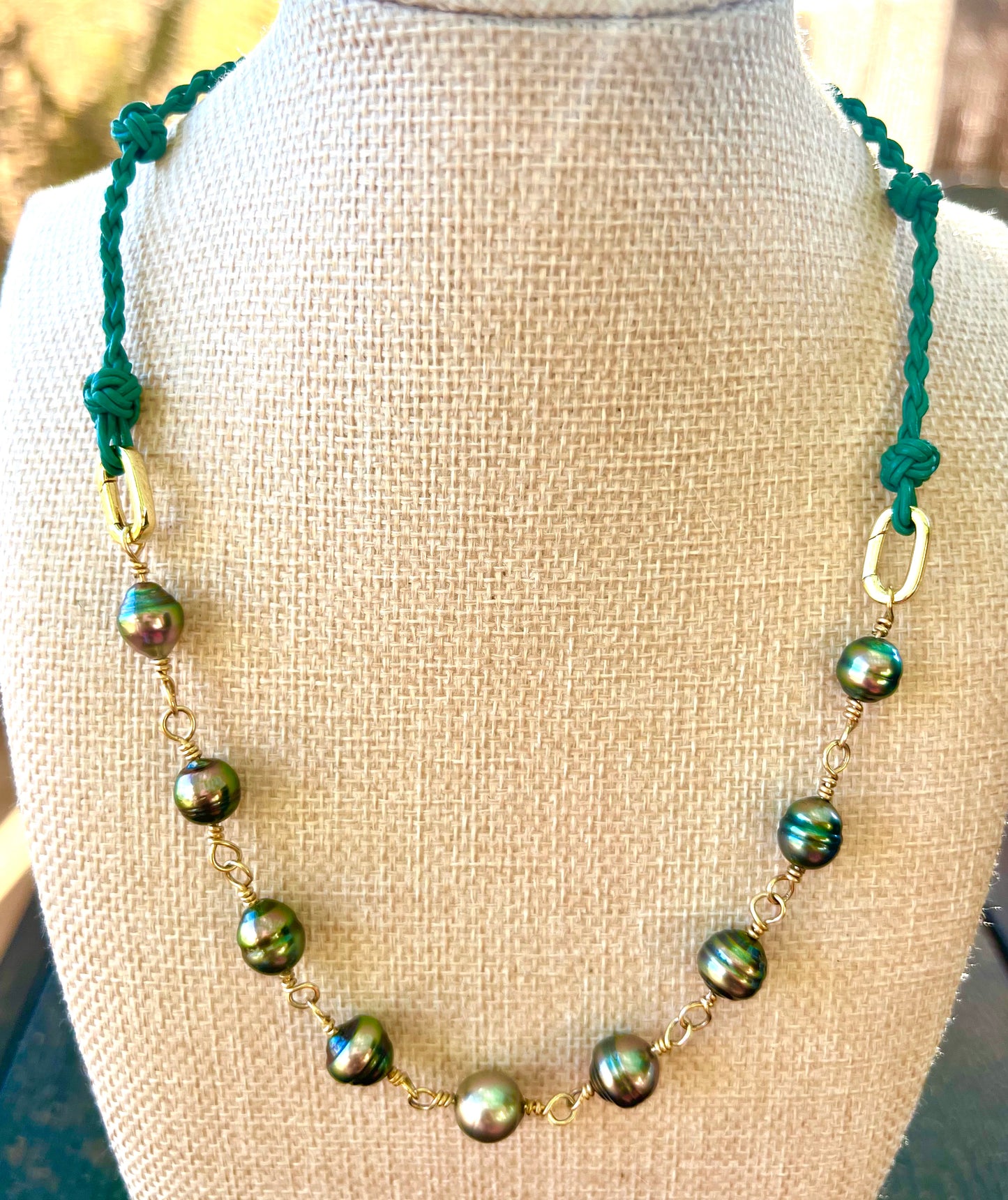 9 Baroque Tahitian Pearl Chain