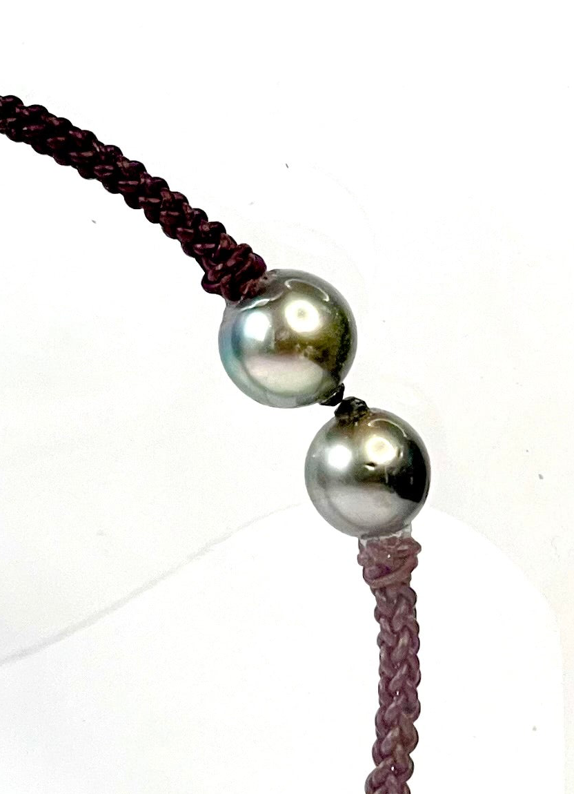 #46A Lariat choker - duo/brown