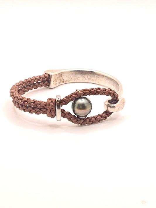 #72 Hook Bracelet - metallic mocha