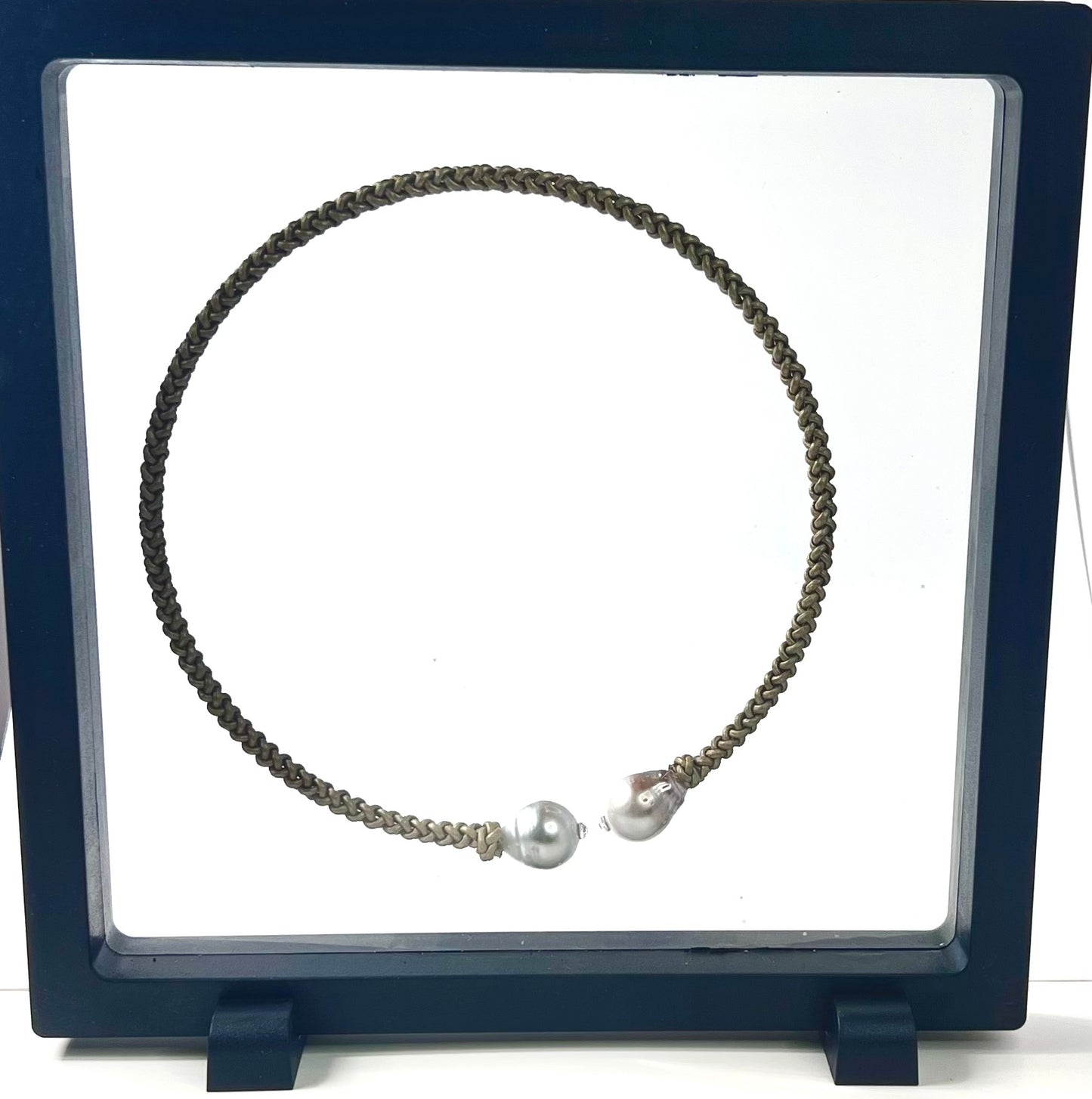 Lariat choker - Duo/olive